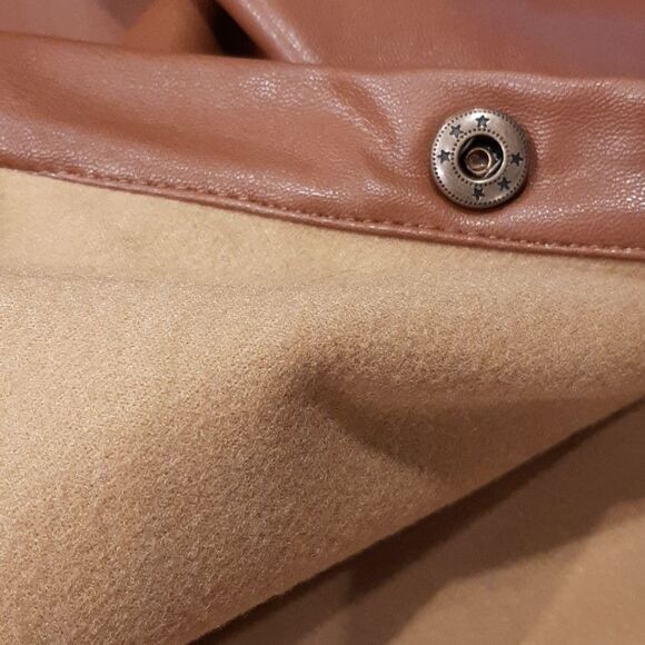 Brown Faux Leather Shirt and Pants Set - Picture 13 of 13